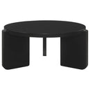 Cordova  Solid Wood Coffee and End Table Set Black