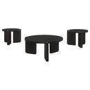 Cordova  Solid Wood Coffee and End Table Set Black