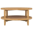 Camillo Round Solid Wood Coffee Table Maple Brown