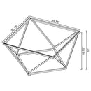 Brittania Square Glass Top Geometric Coffee Table Nickel