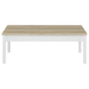 Stacie  Coffee Table Set Distressed Pine and White
