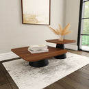 Eason  Coffee Table Set Walnut and Black
