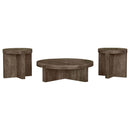 Kinkaid  Solid Wood Coffee and End Table Set Brown