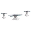 Jenny  Rectangular Coffee and End Table Set Chrome
