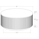 Jason  Round Marble Coffee and End Table Set White