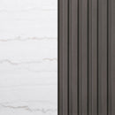 Jason Round Marble Top Coffee Table White and Charcoal