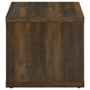 Frisco Square Engineered Wood Side End Table Dark Pine
