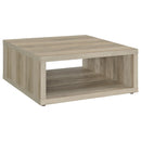 Frisco Square Engineered Wood Coffee Table Dark Pine