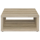 Frisco Square Engineered Wood Coffee Table Dark Pine