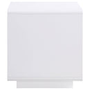 Paseo Square End Side Table White High Gloss
