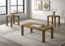 Castlewood Cocktail Coffee Table Set Brown Oak