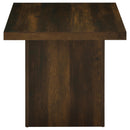 Devar Square Engineered Wood Side End Table Dark Pine