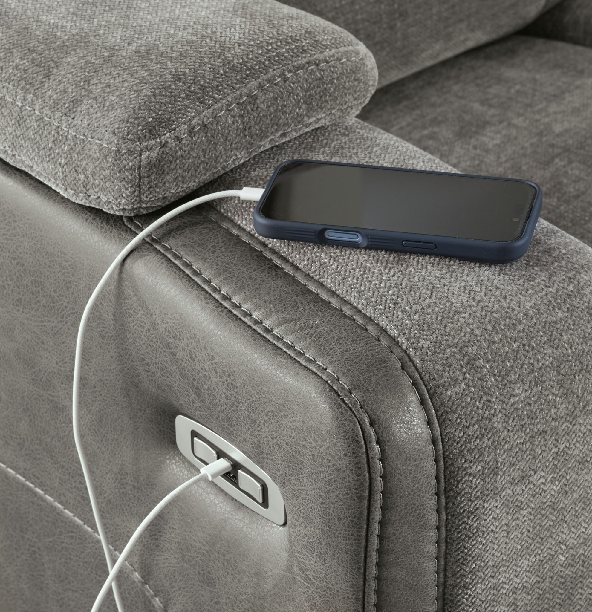 Mixed Motion - Power Recliner With Adjustable Headrest