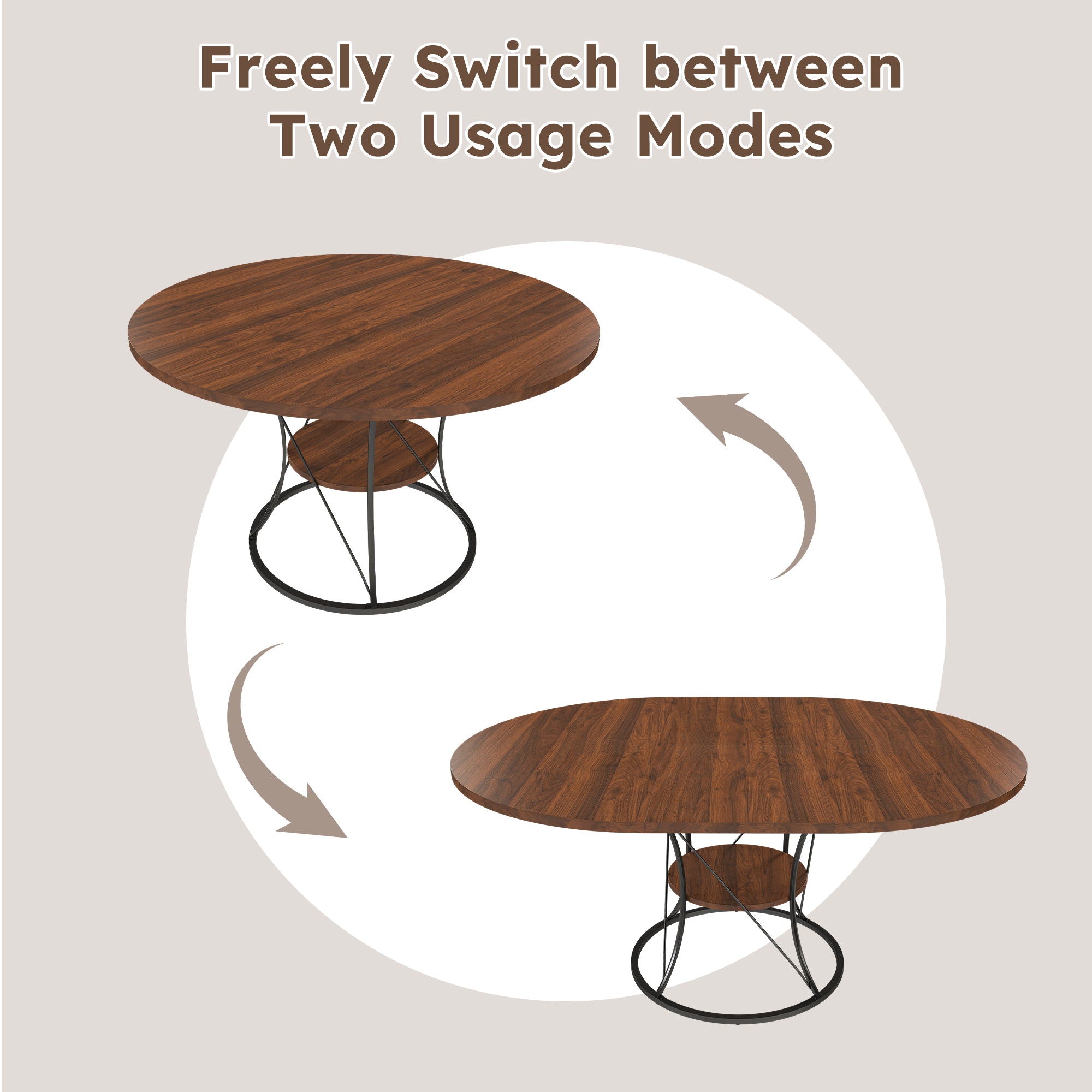 Round Extendable Dining Table Set With Chairs