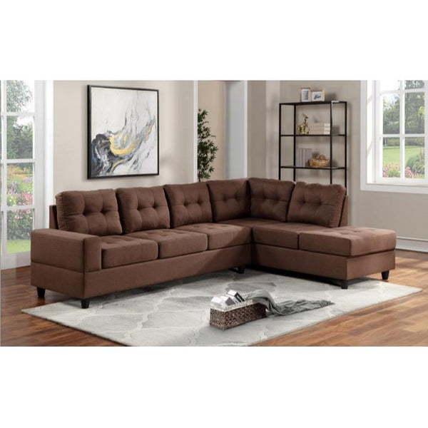 Happy Homes James Fabric 2 pc Sectional James Brown IMAGE 1