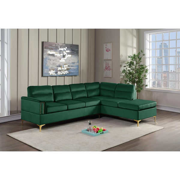 Happy Homes Vogue Fabric 2 pc Sectional Vogue - Green IMAGE 1