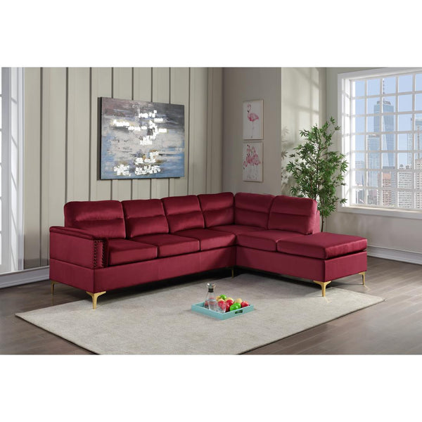 Happy Homes Vogue Fabric 2 pc Sectional Vogue - Red IMAGE 1