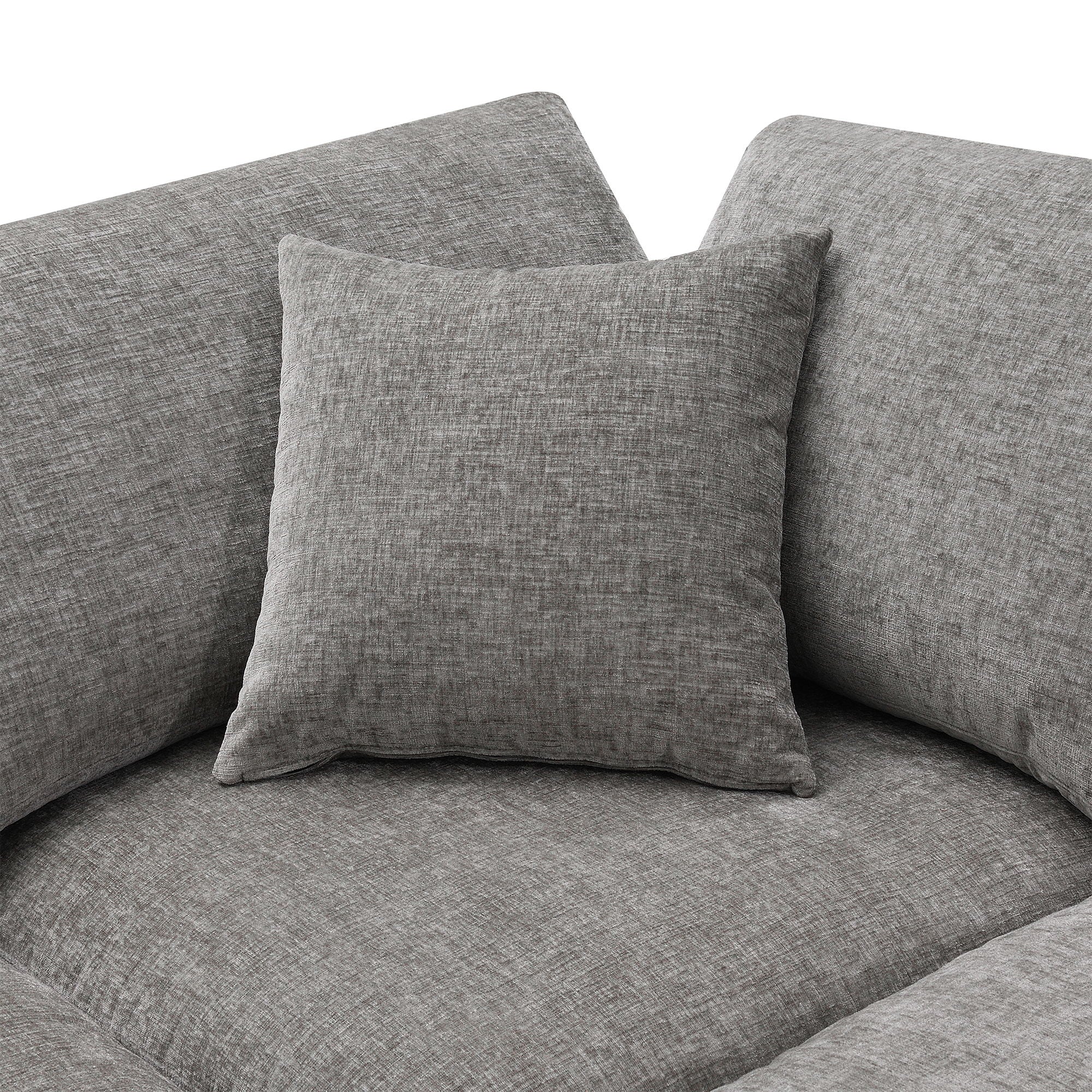 Modern Modular Cloud Sofa Bed, 6 Seat Sectional Couch Set With Ottoman, Free Combination, Convertible U Shaped Sleeper Sofa For Living Room