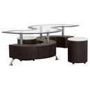 Buckley  Coffee Table and Stools Set Cappuccino