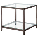 Trini Coffee and End Table Set Black Nickel