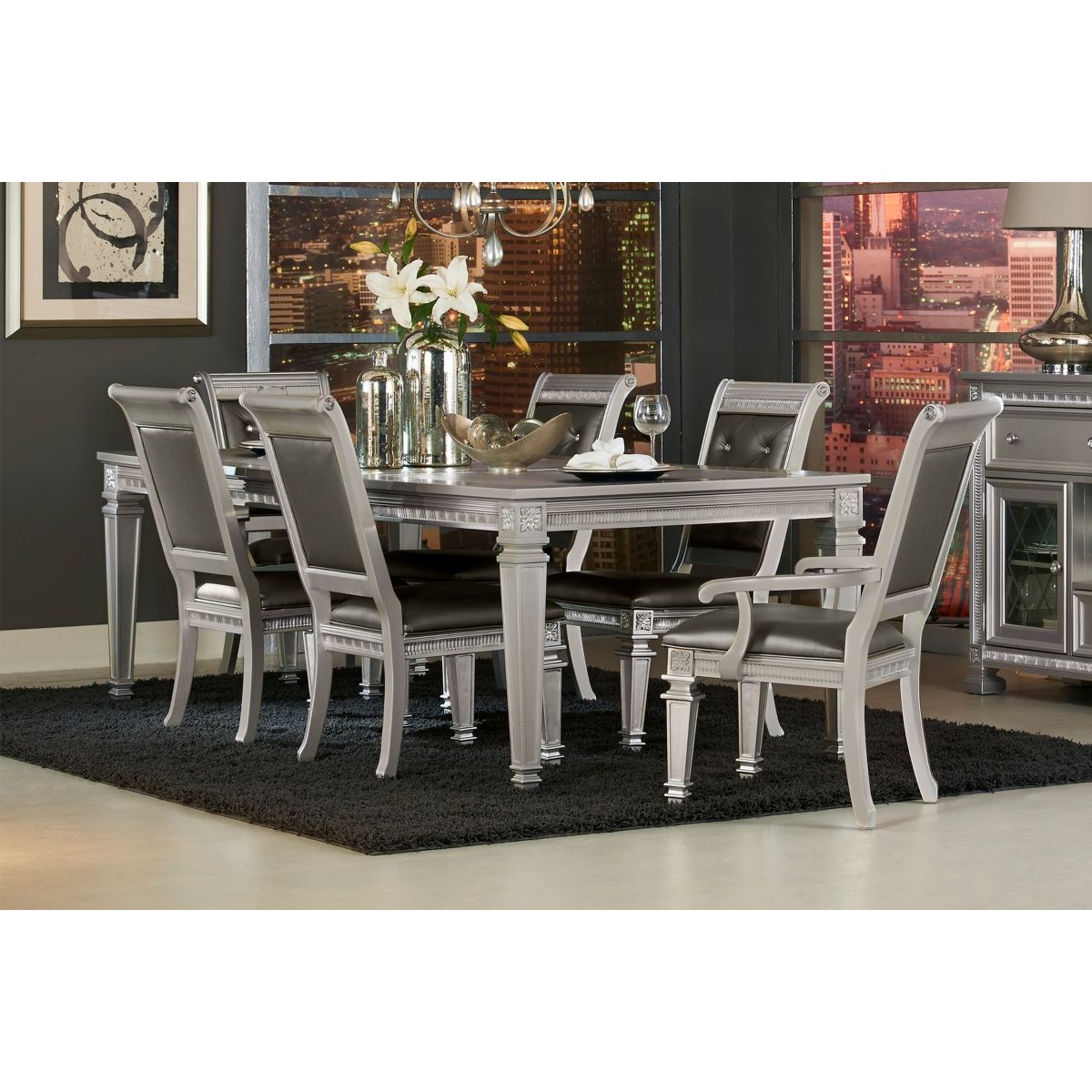 Bevelle - Dining Table - Silver