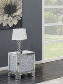 Gillian Rectangular Mirrored Acrylic Side End Table Silver