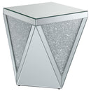 Amore Mirrored Coffee and End Table Set Silver