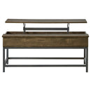 Byers Engineered Wood Lift Top Coffee Table Brown Oak