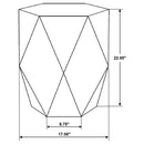 Zalika Hexagonal Solid Mango Wood End Table Natural