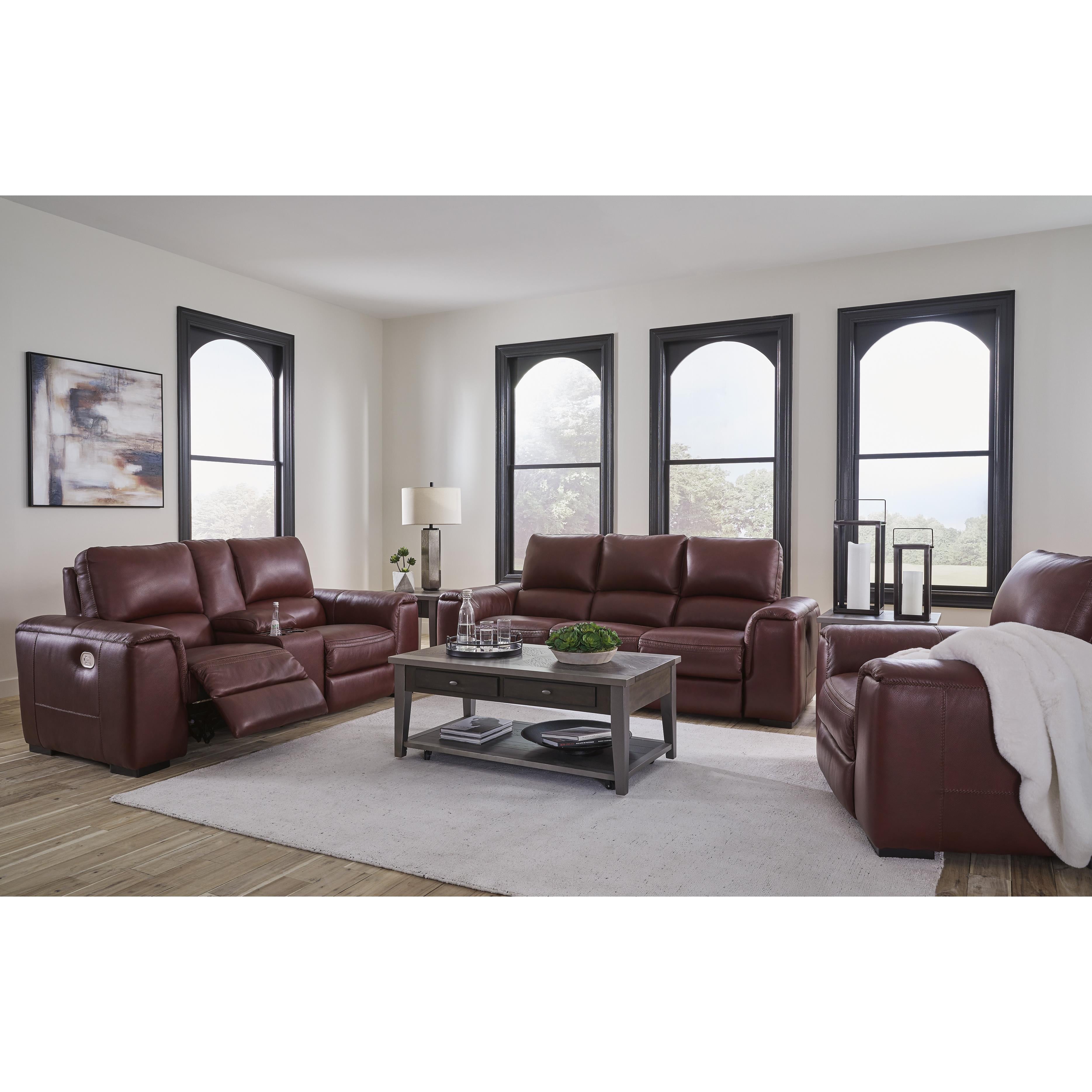 Signature Design by Ashley Alessandro Power Reclining Leather Match Loveseat with Console U2550118 IMAGE 15