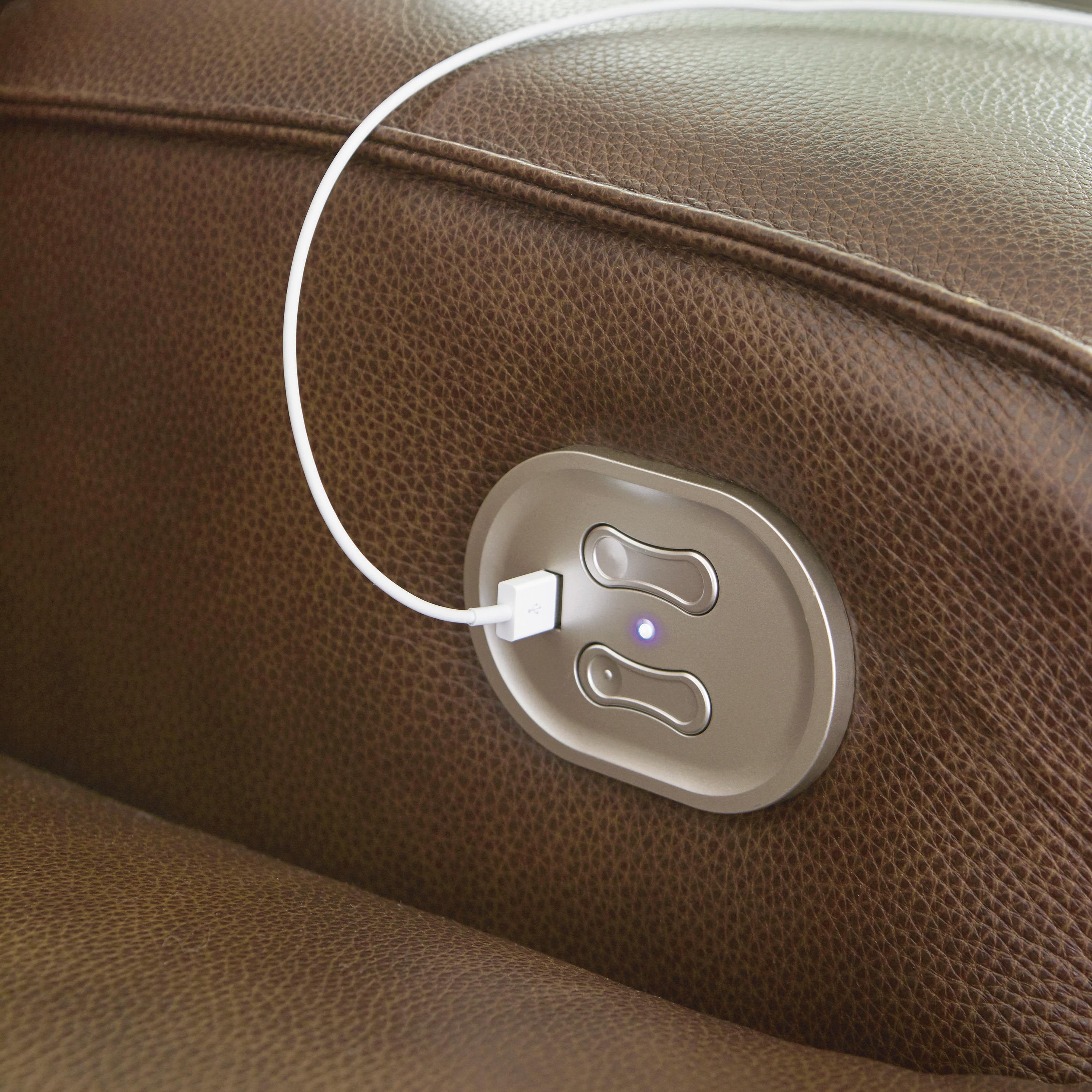 Signature Design by Ashley Francesca Power Leather Match Recliner U2570582 IMAGE 10