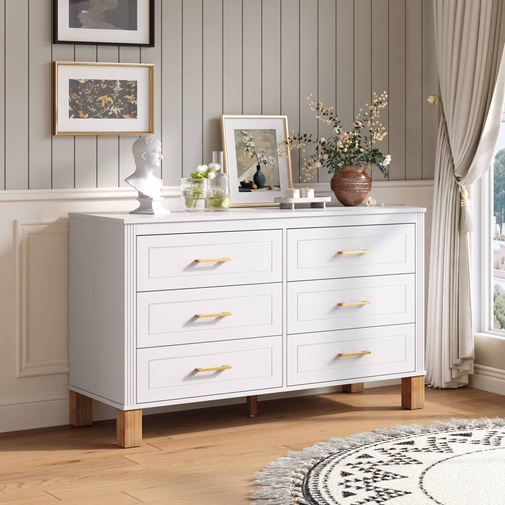 6 Drawer Double Dresser