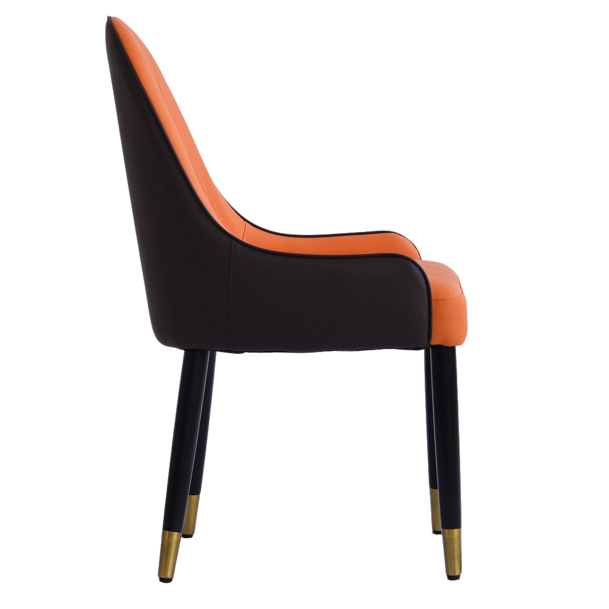 Modern Sponge-Filled Dining Chair, Solid Wood Metal Legs, Suitable For Restaurants, Living Rooms And Rooms (Set of 2)