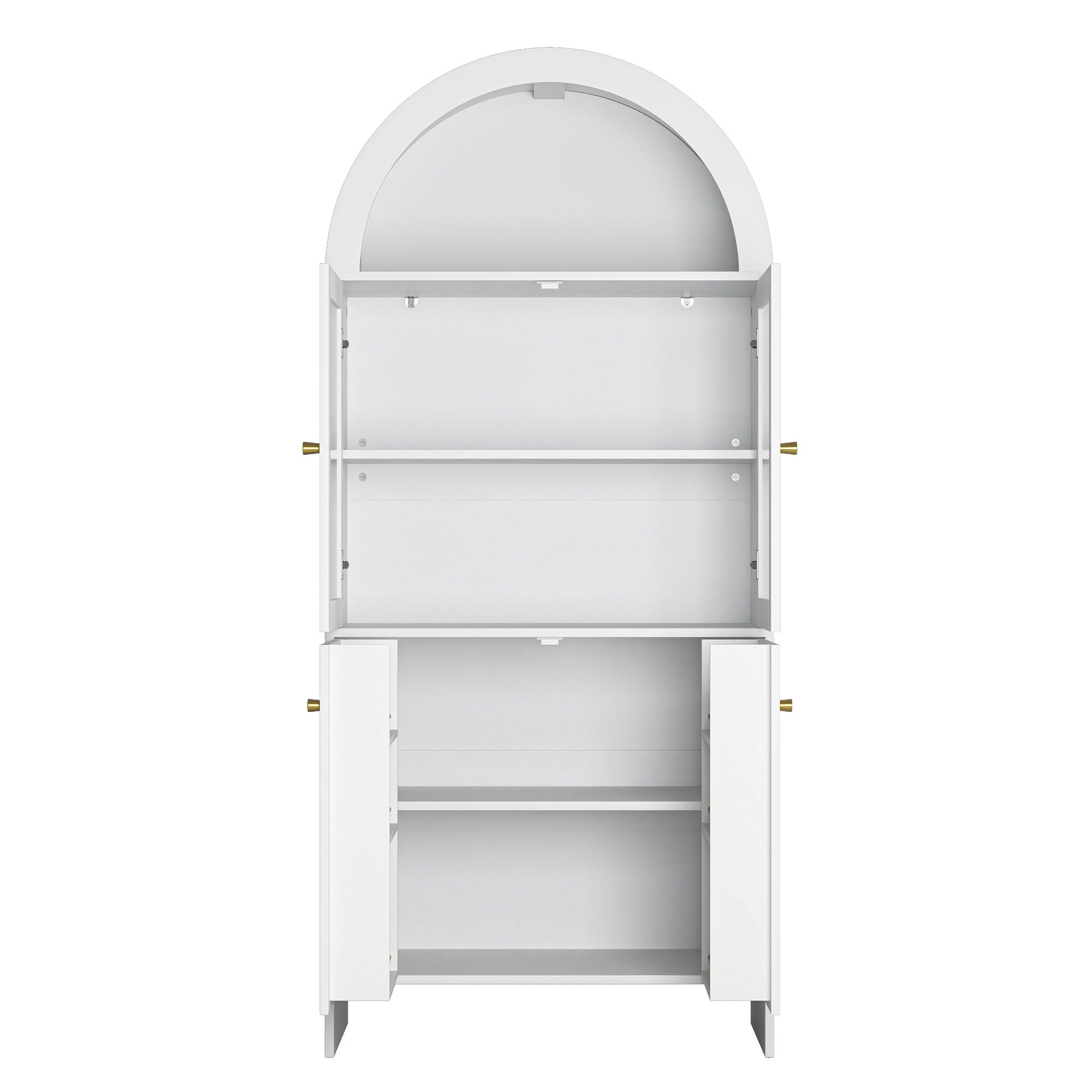 Modern Tech Inspired Dome Cabinet With LED Lighting