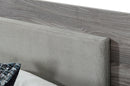 Nova Domus Enzo Italian Modern Grey Oak & Fabric Bed w/ Nightstands