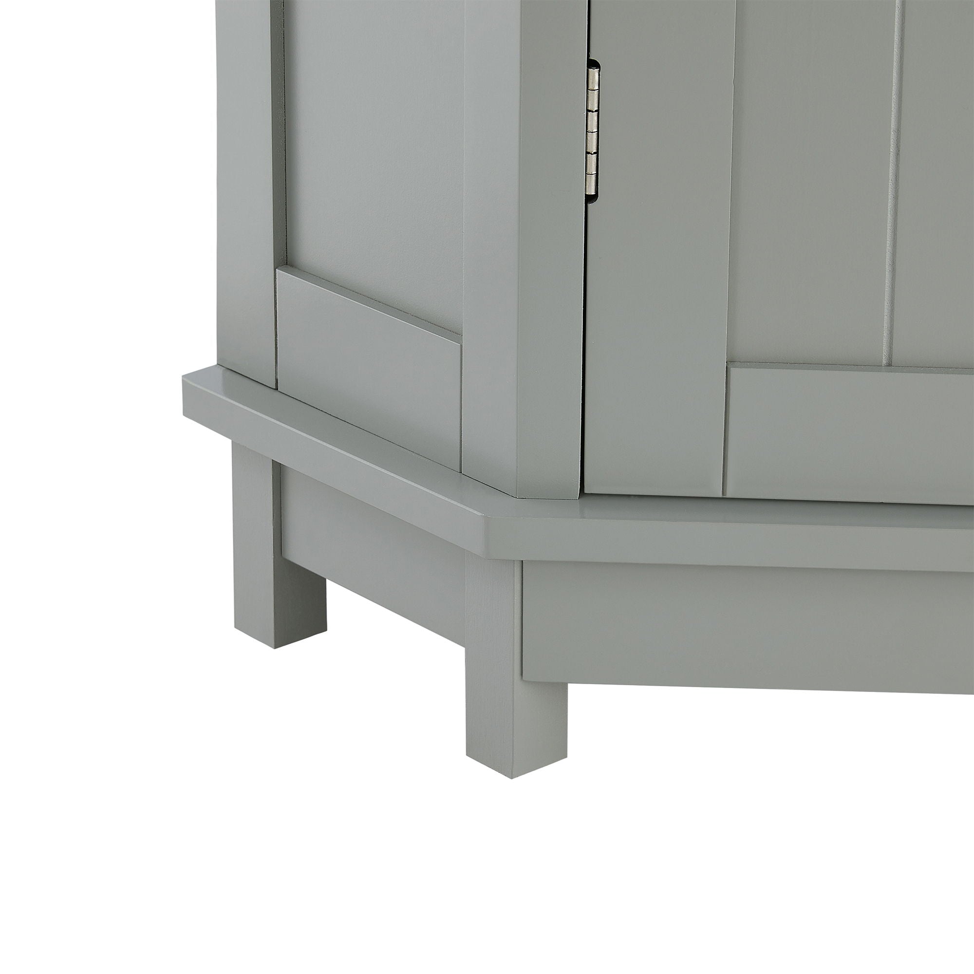 Bathroom Cabinet Triangle Corner Storage Cabinet With Adjustable Shelf Modern Style