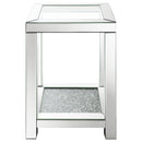 Valentina Mirrored Coffee and End Table Set Silver
