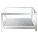 Valentina Mirrored Coffee and End Table Set Silver
