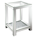 Valentina Mirrored Coffee and End Table Set Silver