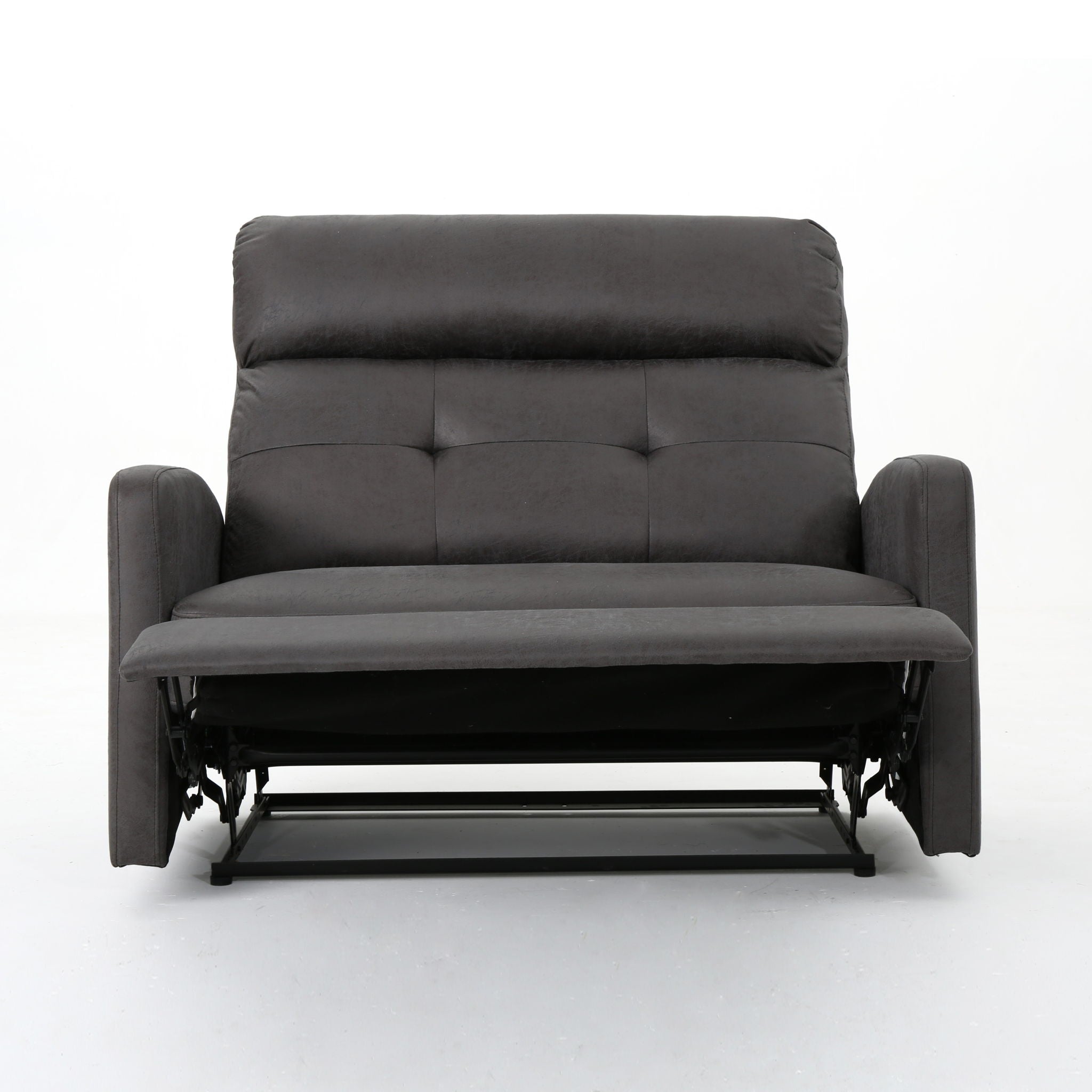 Alma - Contemporary Upholstered Loveseat Recliner - Slate