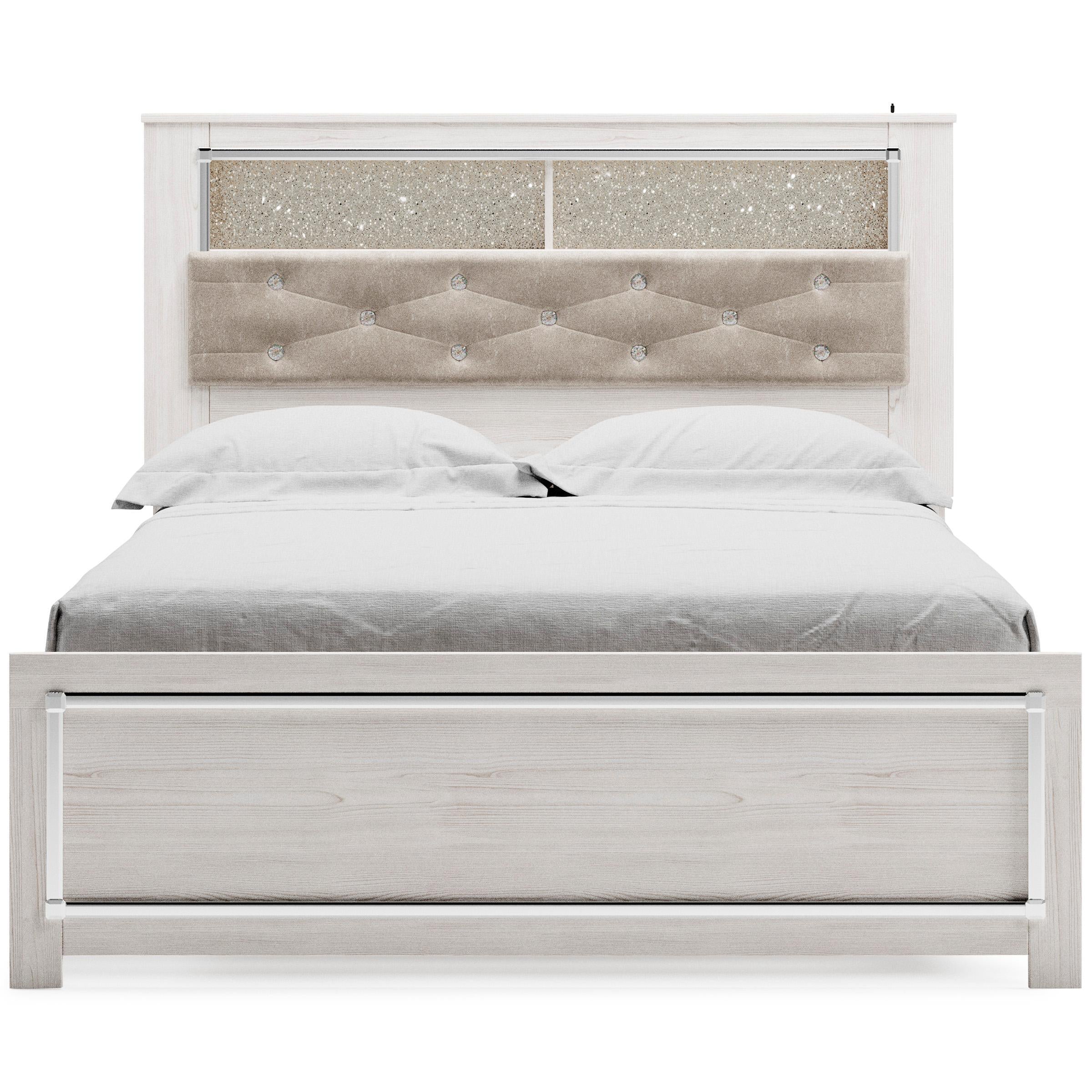Signature Design by Ashley Altyra Queen Upholstered Bookcase Bed B2640-65/B2640-54/B2640-95/B100-13 IMAGE 3