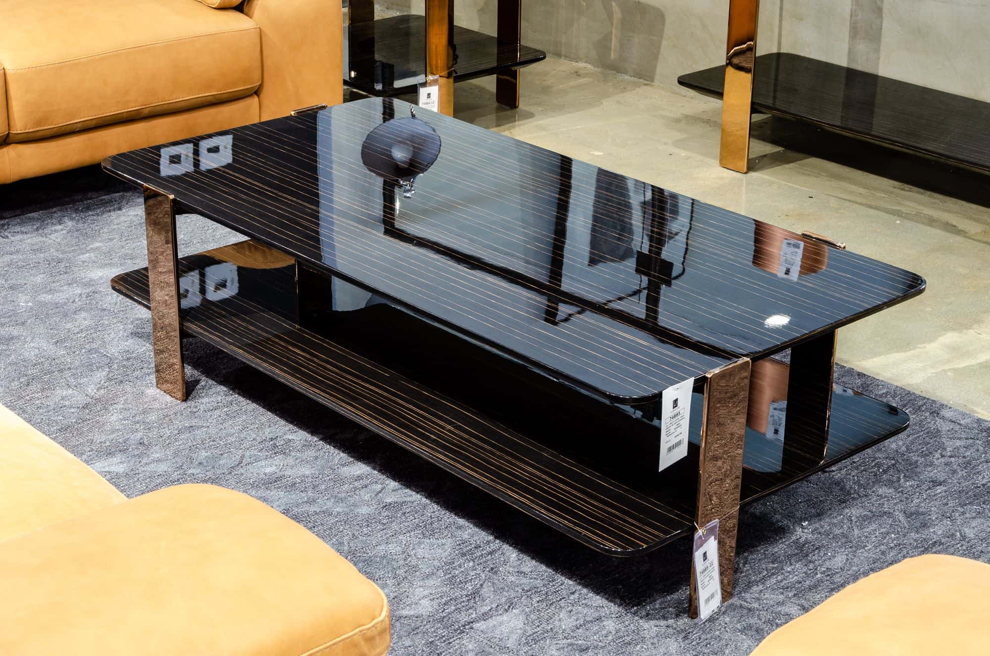 Modrest Leroy Modern Ebony & Rosegold Coffee Table