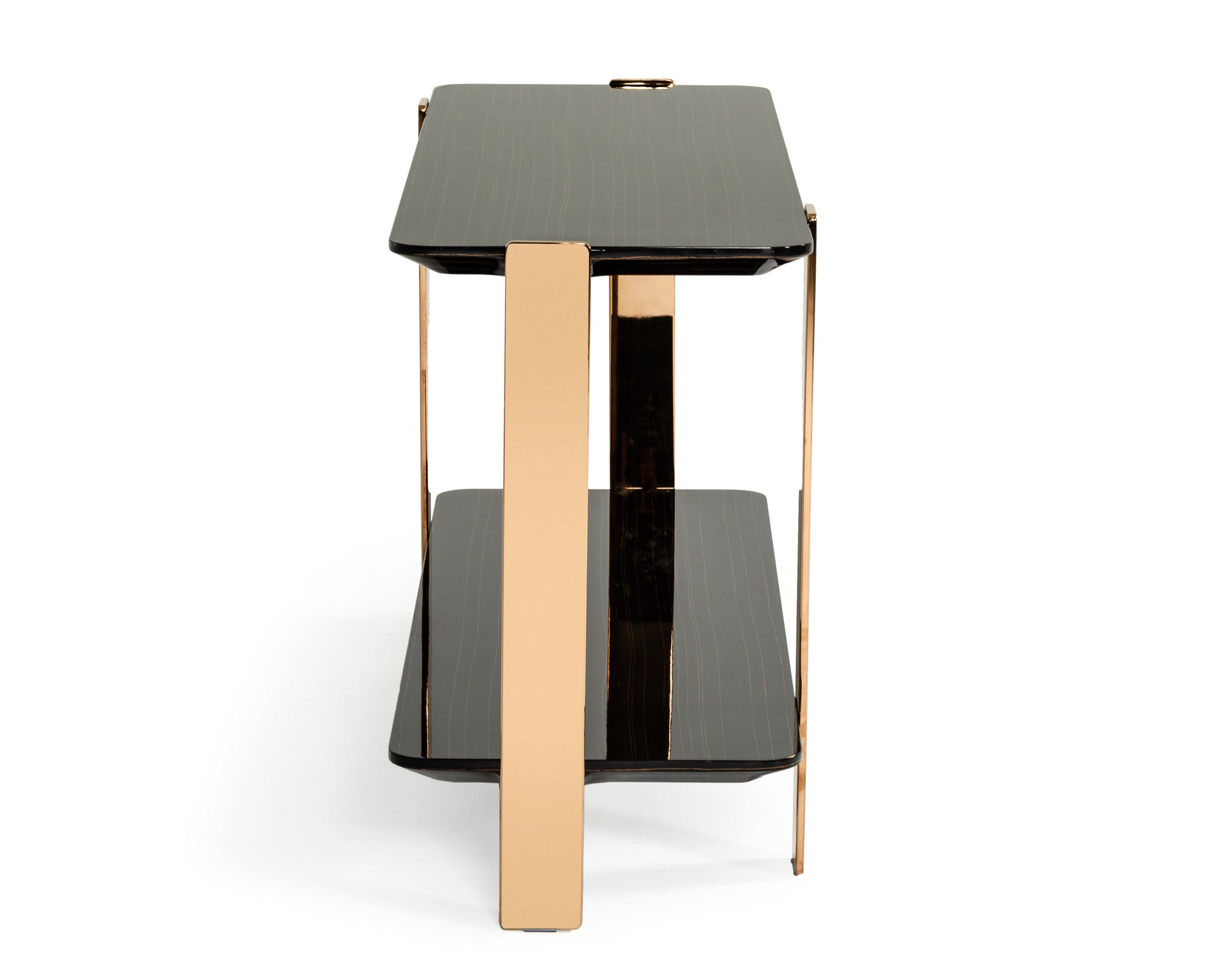 Modrest Leroy Modern Ebony & Rosegold Console Table