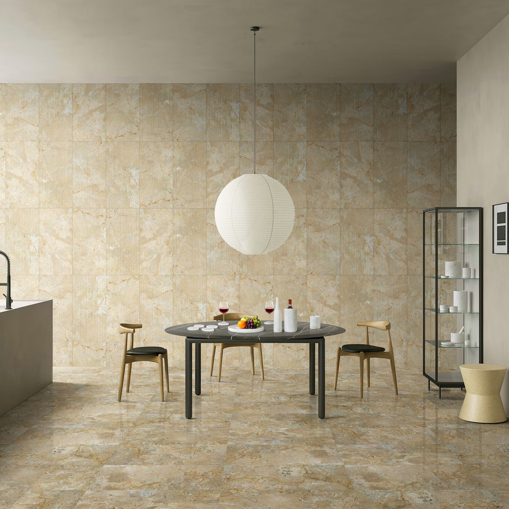 10 Pieces Luxury Natural Marble Dining Room Accessories Set