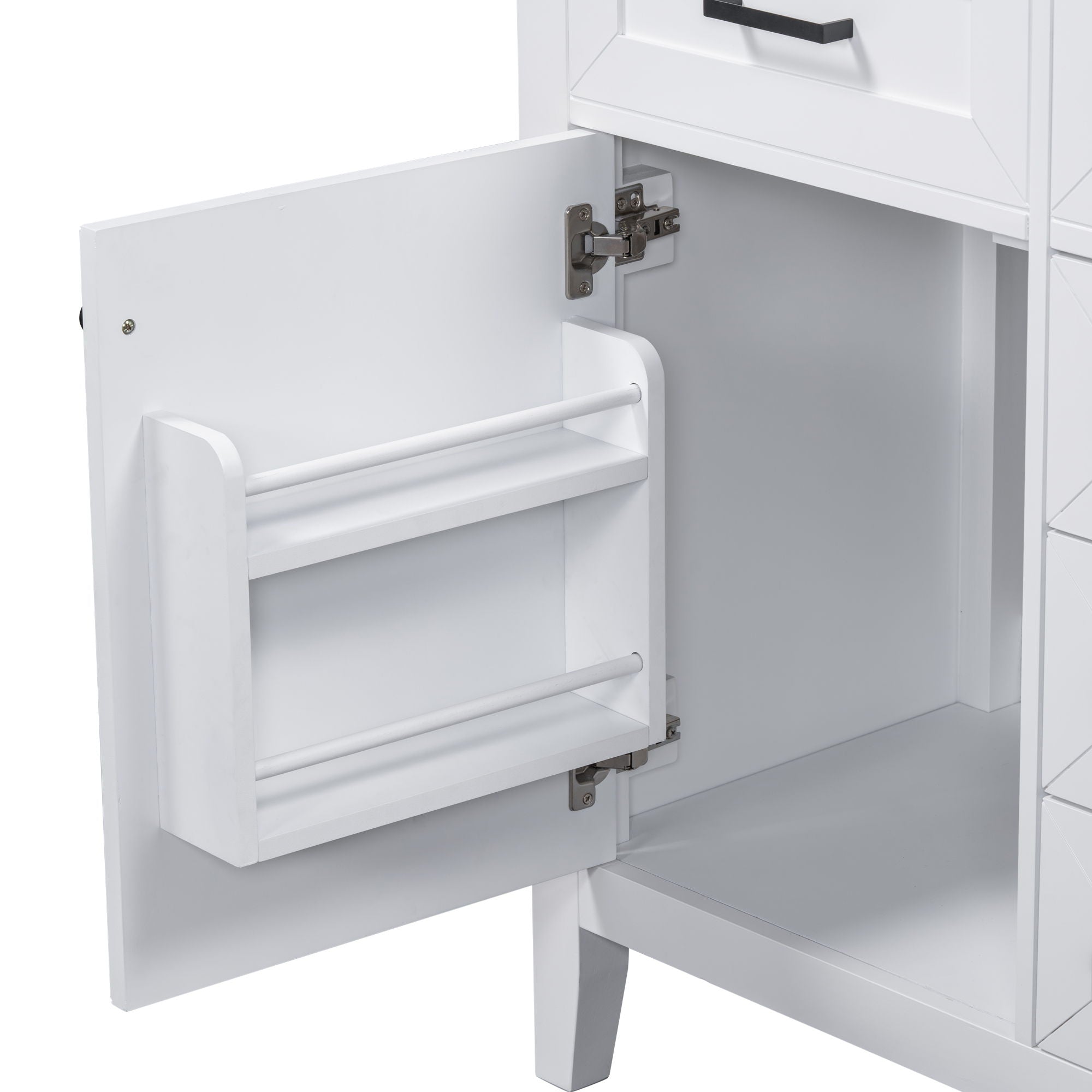 Modern Bathroom Vanity With Sink Combo, 3 Drawers, Undermount Drop-In Sink