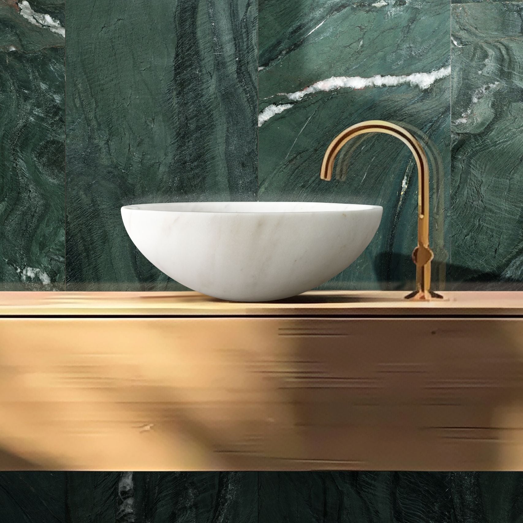 Bathroom Vessel Sink, Circular Design