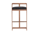Modrest Halifax Modern Black Velvet & Rosegold Bar Stool