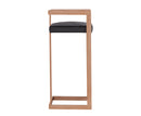Modrest Halifax Modern Black Velvet & Rosegold Bar Stool