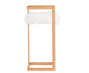 Modrest Halifax Modern White Faux Fur & Rosegold Bar Stool