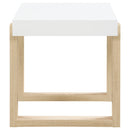 Pala Rectangular End Table White High Gloss and Natural